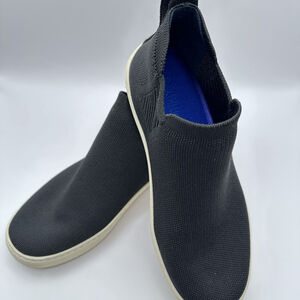 Rothys The Chelsea Knit Pull On Black Boots Womens size 7.5